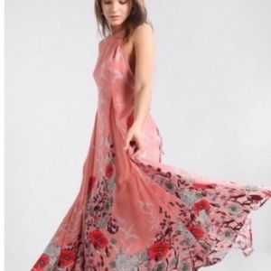 Free People "Embrace It" floral halter maxi